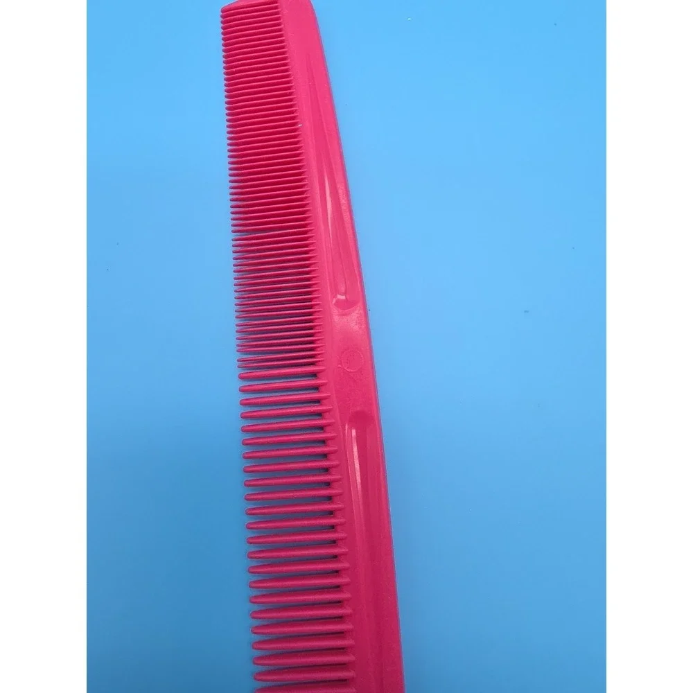 Vintage Goody Hair Comb Bright Pink Wide & Tight Teeth Slim Unbreakable 8 Inches